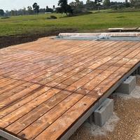 Pedana in ferro zincato e legno abete da 4 cm