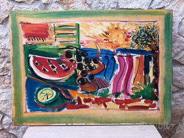 Quadro -Natura Morta- dipinto a olio su tela