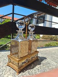 Coppia di Decanter in Cristallo per Cognac Whisky
