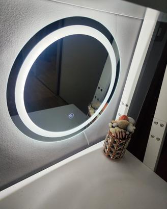Specchio a 3 luci Led per Bagno o Camera da letto