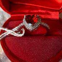 Anello tipo solitario zirconi cuore