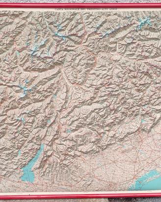 Mappa rilievo Trentino Alto Adige 1982