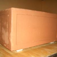 Fioriera rettangolare liscia in cemento