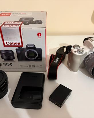 Canon EOS M50 + EF-M 15-45mm + anello EF EF-S