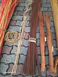 fasci di vimini bamboo e palma 