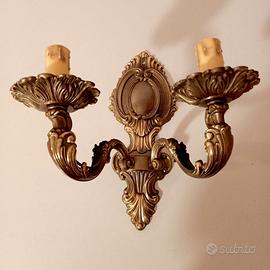 Applique ottone a due bracci