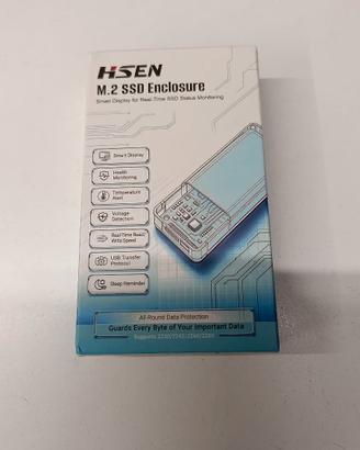 Box esterno per SSD M.2 con display intelligente