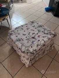 Pouf cubo che diventa letto