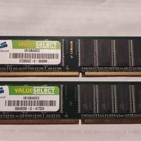 RAM DDR1 Corsair ValueSelect 2GB Kit (2x1GB) 400MH