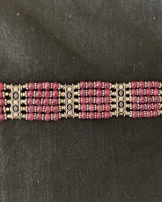 Braccialetto di rubini e argento 925