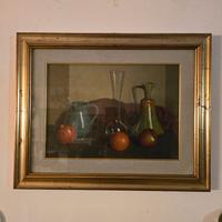Quadro di Alfonso Levoni, anno 1980, Frutta e vaso