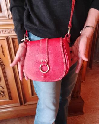 Borsa in pelle rossa