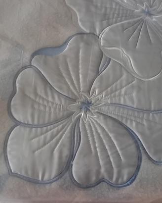 Coperta matrin lana Lanerossi con inserti in raso 