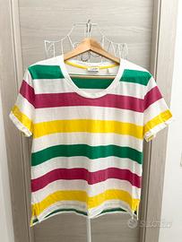 T-shirt esprit donna a righe taglia L cotone 100%