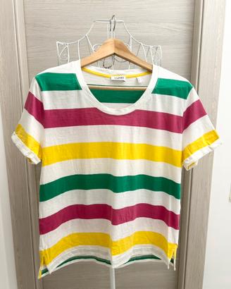 T-shirt esprit donna a righe taglia L cotone 100%