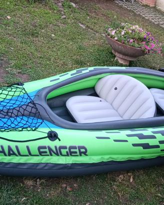 Canoa gonfiabile 2 posti challenger completa