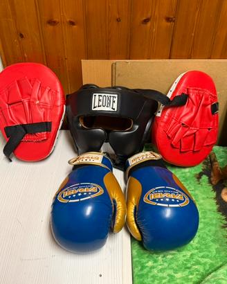 Casco leone pugilato kit pugilato