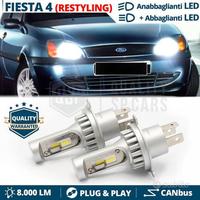 KIT Lampadine LED H4 Per FORD FIESTA 4 6500K 8000L