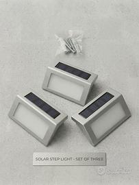 Set di 3 Faretti Solari a LED da Esterno 