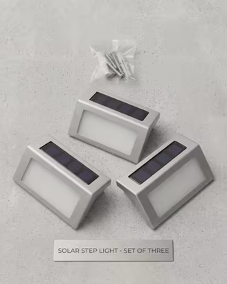 Set di 3 Faretti Solari a LED da Esterno 