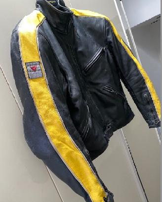 UOMO Vintage UK Bandiera Union Nero Cafe Racer Biker Pelle Giacca