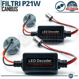 RESISTENZE CANbus P21W BA15S Led SPEGNI SPIA ERROR