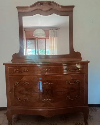 Comò cassettiera con specchio 