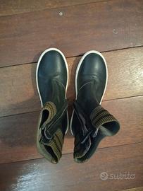 scarpe alte nere e verdi Momino numero 35