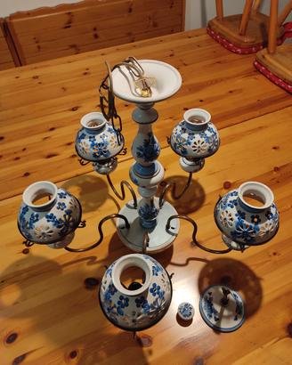 Lampadario Vintage ceramica