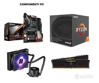 Ryzen 7, 2x8Gb DDR4, Scheda Madre AM4 e SSD vari
