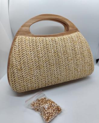 Borsa Intrend in paglia intrecciata nuova