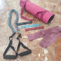 tappetino ed elastici per pilates