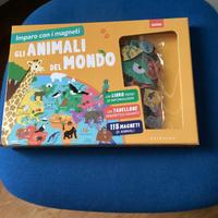 Gli animali nel mondo gioco didattico magnetico