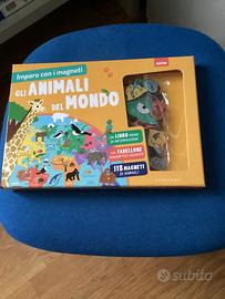 Gli animali nel mondo gioco didattico magnetico