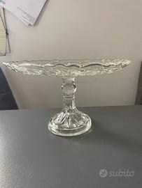 Alzata per dolci in vetro vintage anni 60