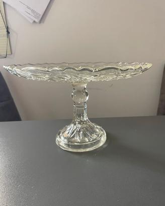 Alzata per dolci in vetro vintage anni 60