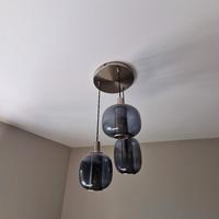 Lampadario vetro fumé 