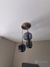 Lampadario vetro fumé 