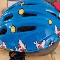 Caschetto omologato bimbo per bici color azzurro r