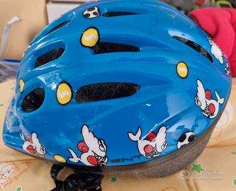 Caschetto omologato bimbo per bici color azzurro r