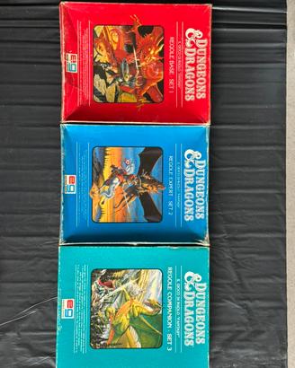 Dungeons & Dragons SET 1, 2, 3 del 1985 + carte