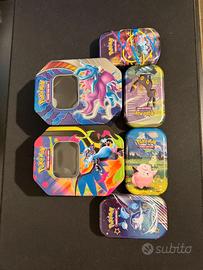 Lotto Tin e Mini Tin Vuote Pokémon