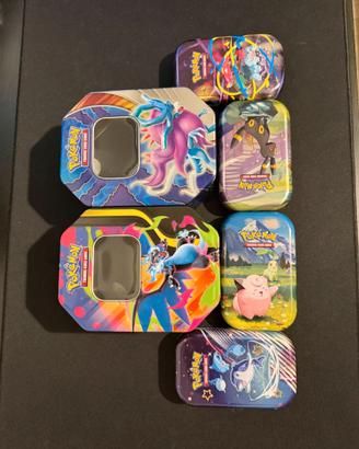 Lotto Tin e Mini Tin Vuote Pokémon