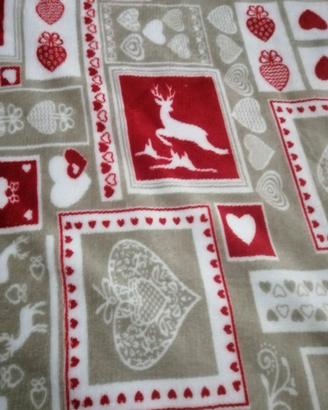 Plaid Coperta Natalizia in Ciniglia e Sherpa