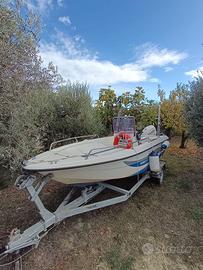 Barca vetroresina 6 m con motore 40 cv 4 tempi