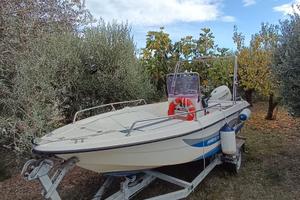 Barca vetroresina 6 m con motore 40 cv 4 tempi