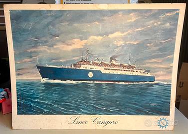 Cartonato Pubblicitario D'Epoca "Linee Canguro"