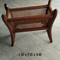 Vari portavasi in noce e paglia di Vienna