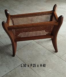 Vari portavasi in noce e paglia di Vienna