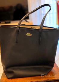 Shopping bag borsa Lacoste nera con zip